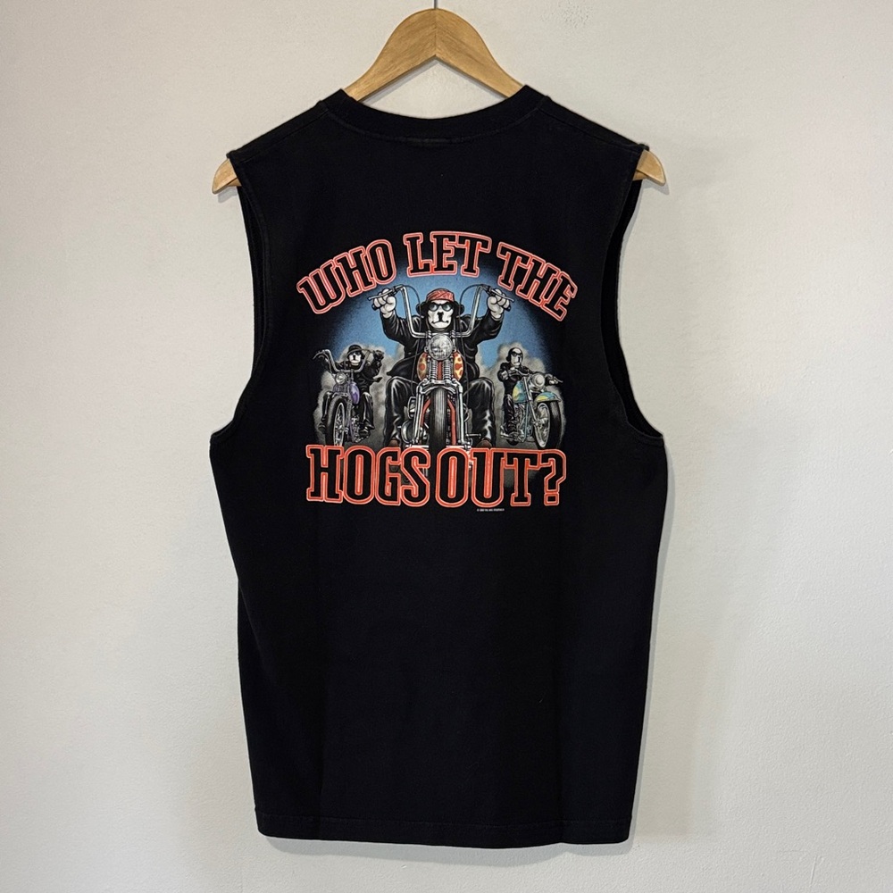 Vintage Big Dogs Tank Top / Large / 2003 / Who Let The Hogs Out?